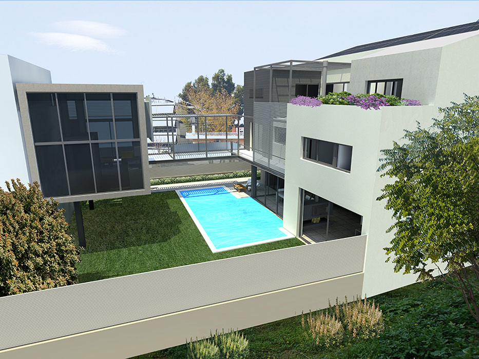 Duplex house pool